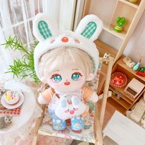 무속성솜인형 아이돌 20cm 몸체 모던 조카선물 수제 솜깅이 키덜트 눈망울 하얀, 유골격 20cm, 그린토끼세트