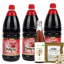 [류맛간장]홍게간장 홍게맛장소스1800ml 3병 + 참기름 1병