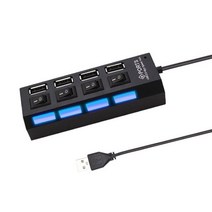 C타입 맥북 USB 멀티포트 허브 멀티 7 포트 2.0 어댑터 OnOff 스위치 휴대용 분배기 고속 컴퓨터 노트북, 4 Port