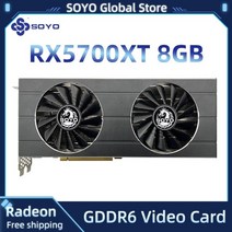 Soyo 그래픽 카드 rx5700xt 5500xt 580 6600m 8gb gddr6 256bit 7nm 새로운 게임용 비디오 카드 지원 데스크탑 cpu placa de video, rx5700xt 8기가바이트