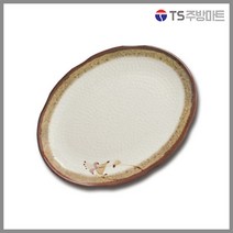 [돌산멜라민] 제비꽃 웰빙타원접시 - 접시 사라 (식당용 업소용), (DS-5821)