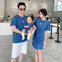 데님 청 돌촬영 패밀리룩 백일 돌가족사진의상 대여 엄마랑딸 아기 모녀원피스 드레스 룩 티