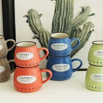 SW05DF4A 2size 귀여운 머그 밀키 손잡이 캐릭터 커피잔 컵 파스텔 항아리모양, GF 소_그레이