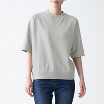 무인양품 MUJI 여성 미니 테리 5부소매 티셔츠 BBA11A1S