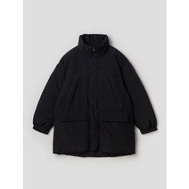 에잇세컨즈 리사이클 충전재 블랙 웰론 중기장 몬스터 패딩 파카 421X38LY45