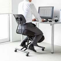 바른자세 허리디스크 무릎의자 서울대 공시생 체형교정 척추협착증 재활 골반틀어짐 거북목, PU, 팔걸이 없음