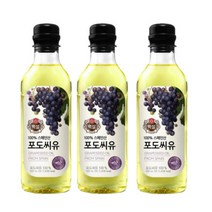/씨제이제일제당 백설 포도씨유 500ml x 3개, 단품