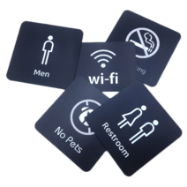 태광아크릴 픽토그램 스티커, 금연(블랙)