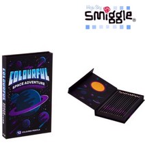 스미글 학용품 200종[스미글 D타입]호주 직배송 연필 지우개 샤프너 자 가위 형광펜 젤펜등 모음, [색연필]-Space Adventure 12색