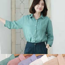 [웬디즈갤러리] 7부 베이직 린넨 남방 NSH007