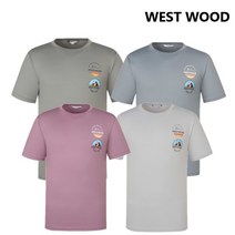 웨스트우드 공용 기능성 여름 냉감 베이직핏 그래픽 라운드 티셔츠 WM2MCTR457