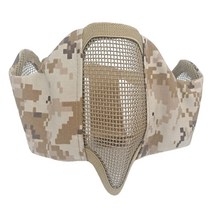 친환경 메쉬 택티컬 전술 마스크 (베이지밀리터리)