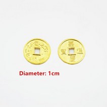 기념주화 황금 중국 고대 풍수 행운의 동전 용 골동품 돈 가정 공예 수집 선물 2.8cm, 1cm  1pc