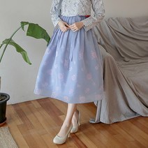 [다래원한복] 투톤 새벽하늘 어깨치마 생활한복 원피스