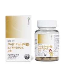구아검가수분해물 프리바이오틱스 식이섬유 돼지감자추출분말 텐클락 유기농사과식이섬유 코어 50+10정, 60정, 1병
