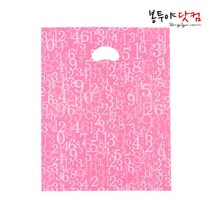 봉투야닷컴 LDPE 35호 (35x44cm) 50장 비닐쇼핑백, 넘버-핑크