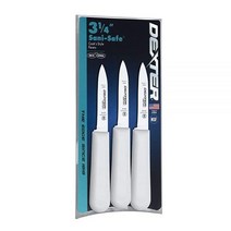 DexterRussell 8.9cm(3¼인치) 패링 나이프 3팩 SANISAFE 시리즈 4개 세트 5638013395