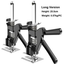 레버 보호 암 잭 다용도 높이 조절 리프트 9.8 리프트 높이 최대 220lbs 조절, 롱 2팩
