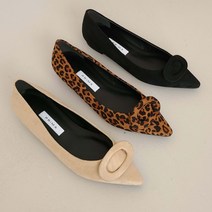 러빈 스웨이드 여자 스틸레토 사계절 여성 플랫슈즈 단화 구두 2cm