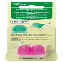 Clover 6031 Flexible Rubber Medium Thimble Pink 2 null, 1