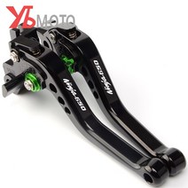 오토바이 CNC 브레이크 클러치 레버 가와사키 닌자 650 650R ninja650 액세서리, 09 Short black green