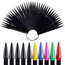 아크릴선반진열장240pcs 네일 컬러 테이블 아크릴 UV 젤 폴리쉬 병 디스플레이 양면 스티커와 플랫 백 라운, 09 B-Black-80PCS