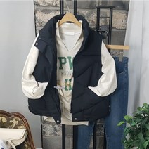 상상그이상 여성용 옆지퍼 패딩조끼 바람막이 체온유지에 좋은 사이즈좋은 어디에나 쉽게 코디가능한 편한 레이어드 꾸안꾸 베스트 하이넥 웰론빵빵 간절기 아우터