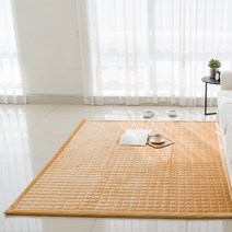 거실밍크카페트 보온 밍크카펫 특대형 머스타드 Q K 국내생산