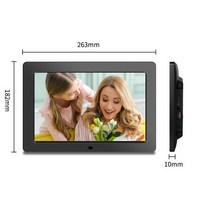 디지털액자 전자액자 전자앨범 LCD 사진 프레임 101 인치 HD 디지털 1024x600 초박형 LED 전자 앨범 홈 인, 03 Black 32G B_01 EU 플러그