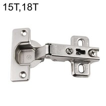 씽크경첩 일반형 아웃 옵션선택 싱크대경첩 장농경첩 가구경첩 클립온 슬라이드 원경첩, ☆15T☆