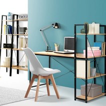 북유럽풍 심플 diy 철제가구 모음 컴퓨터테이블 대학생책상엔틱책상, 이지심플 우드중형선반, 블랙