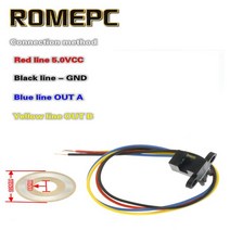 광전 속도 센서 A B 위상 인코더 휠 Freerdas 스마트 카 적 5V Arduino diy, 02 8MM