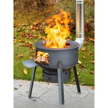화덕만들기 캠핑화로대 불멍 가마솥화덕 주물 화롯대, 35cm+1.5두께+(스토브)