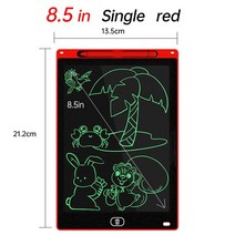 드로잉패드 웹툰그리기패드 필기 태블릿 드로잉 보드 그래피티 스케치패드 페인트 LCD 칠판 매직 8.5 인치 12 인치, Red 8.5in Single
