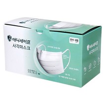 애니세이프 사각마스크 덴탈마스크 부직포마스크 대형 50매입 1갑