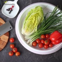 꼬망뜨 향균 다용도 채반 식기건조대 소쿠리 과일 야채 블루/핑크 국내생산, 블루