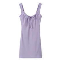 여름뷔스티에원피스 순욕 홍매 보라색 끈나시 여성 2023 스키니핏 힙랩 짧은 달콤하고 맵다 슬림 4992767051