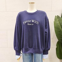 [에잇컨셉] [23년 봄신상품 단독 최저가]커프스자수MTM 루즈핏티셔츠 C23B7FTS06