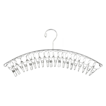 집게 달린 옷걸이 양말과 속옷을 말릴 수 있는 선반, 1개