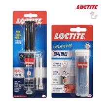 (록타이트 에폭시접착제) 주사기형 찰흙형 파워퍼티, 1개