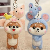 양모 펠트 diy 세트 니들 펠트 집에서 하는 취미 펠트공예, 병아리시바