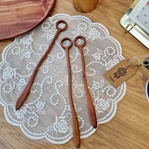 룰루소품 우드 머들러 나무 스푼, 24cm