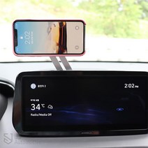 JS automotive 더뉴 5시리즈 G30 시야방해없는 네비부착 접이식 알루미늄 자석 스마트폰 거치대 홀더 악세사리 자동차 용품, 블랙