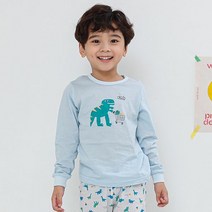 삐삐롱 디노마켓 오가닉 자카드 9부 상하세트