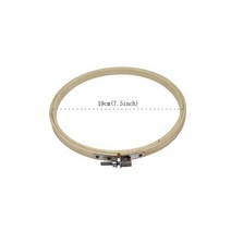 십자수틀 좌식 프랑스 원형 사각 수틀 나무 프레임 자수 후프 링 기계, 19cm(7.5인치)