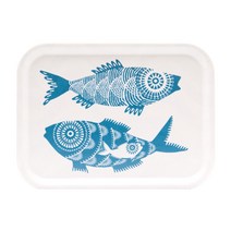 린넨편집샵 야미다숄오브피쉬 터키색 사각트레이 27x20cm