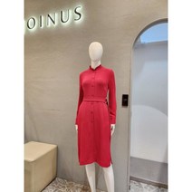 [조이너스] NC서면 여성의류전문 22년겨울신상 뒷면플리츠 셔츠벨티드 원피스