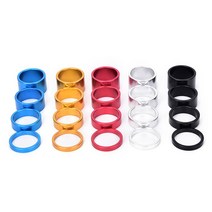 알루미늄 합금 헤드셋 스템 스페이서 링 4개 세트 MTB 28.6mm, 실버