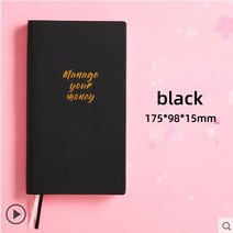 인생네컷앨범 플레인바인더 초음파앨범 A6 100 매 종이 책 이 금융 회계 현금 부기 수입 및 투자 재무의 가, 15 black_01 A6