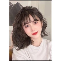 YHWL 2021여자단발스타일 가발사이트 양털 롤 헤어스타일 양질의 재료 여자단발커트 3컬러 여자단발머리펌 붙임머리 여자단발커트 땋기붙임머리 여자정수리가발, 브라운 블랙